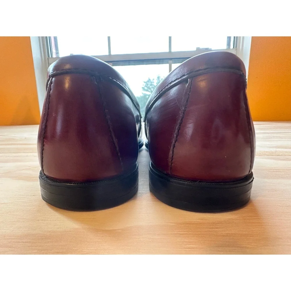 GH Bass Tassel Loafers Burgundy Leather Kiltie Made in USA Womens 9.5 M